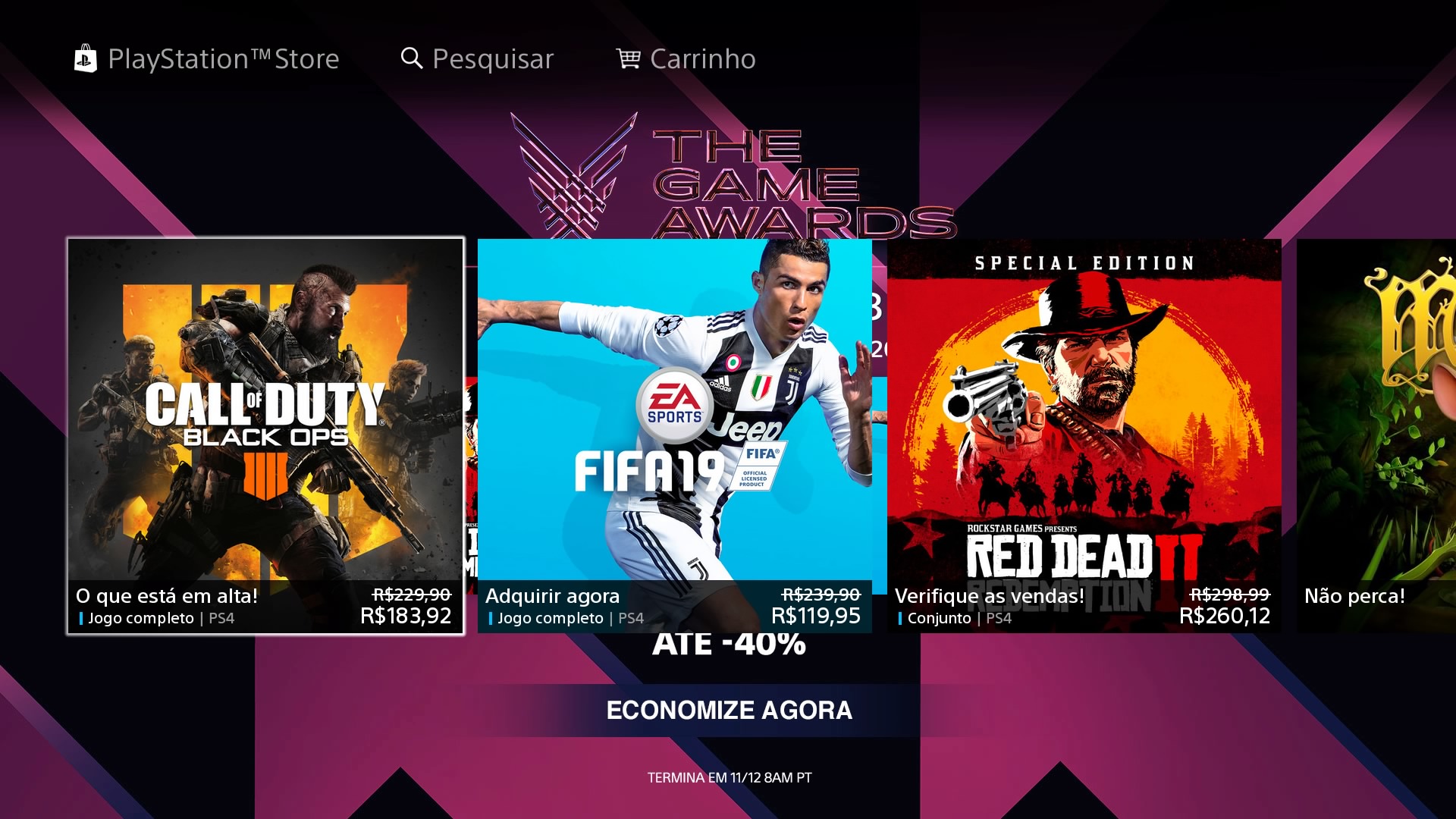 Sony Lan A Promo O The Game Awards Na Psn Veja Jogos E Pre Os