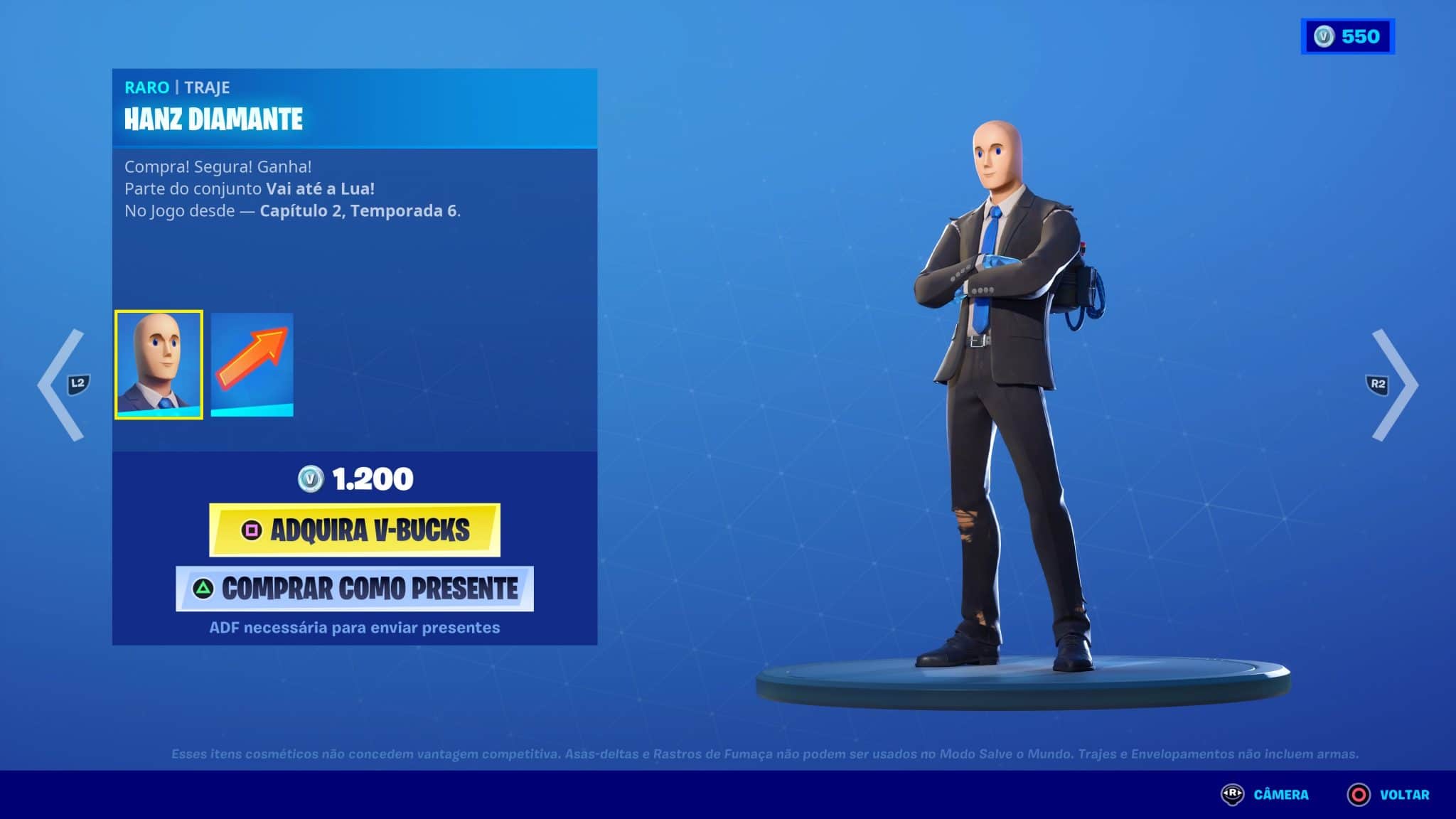 Fortnite skin do famoso meme stonks está disponível