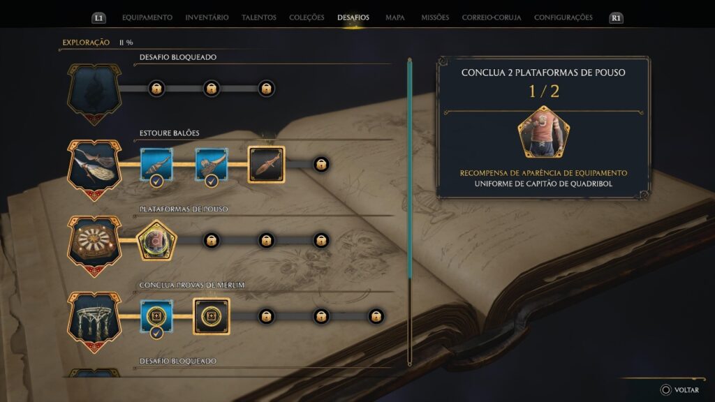 Transmog em Hogwarts Legacy como mudar aparência de roupas