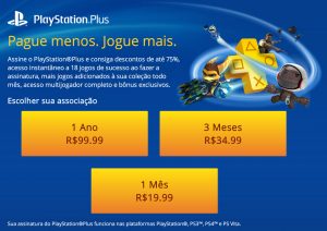 PSN Plus brasileira entre funcionamento