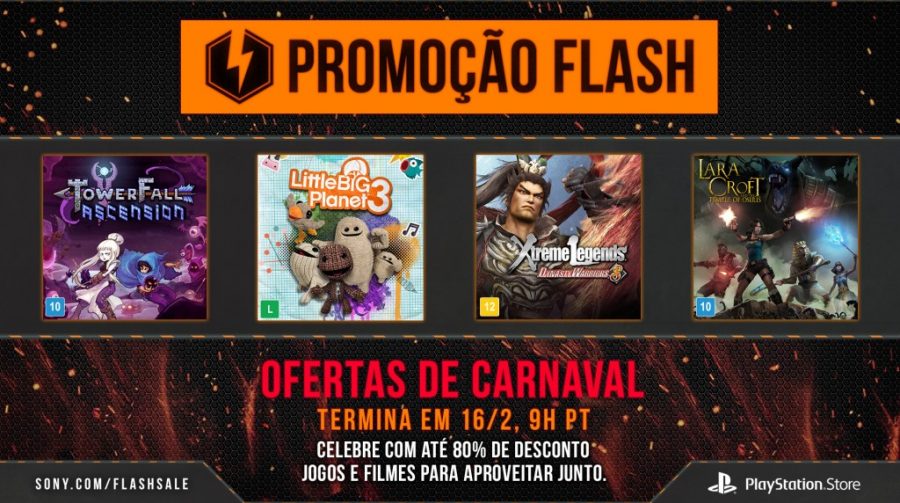 Flash Sale de Carnaval na PlayStation Store