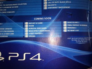 Vaza período de lançamento de grandes jogos para PS4