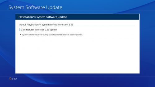 Sony disponibiliza o Update 2.55 para PS4