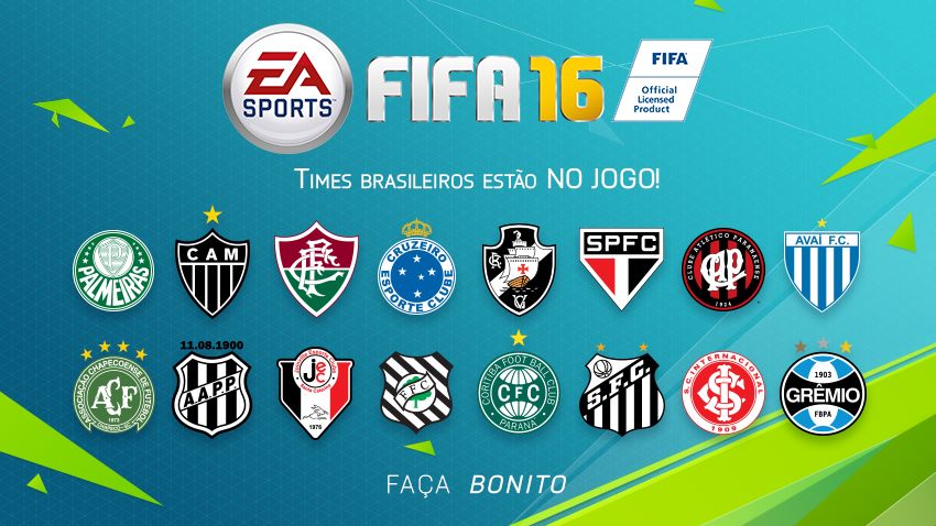 EA confirma 16 clubes brasileiros no FIFA 16