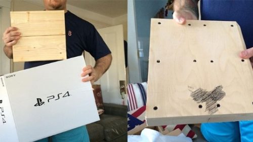 Garoto ganha PS4 de Natal mas recebe caixa de madeira