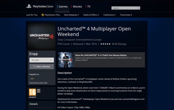 open beta uncharted 4