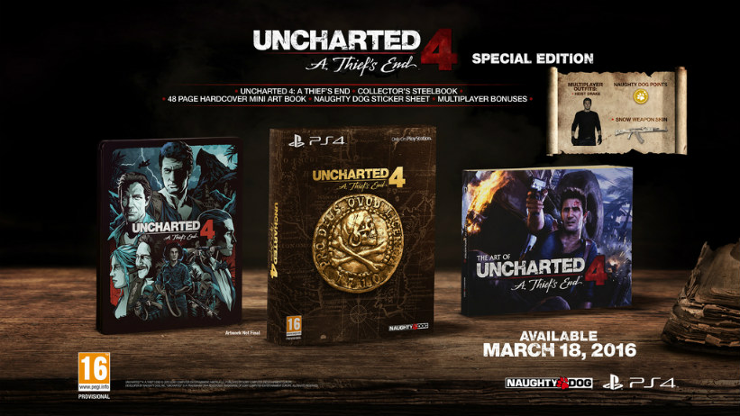 Edições especiais de Uncharted 4 em detalhes; confira