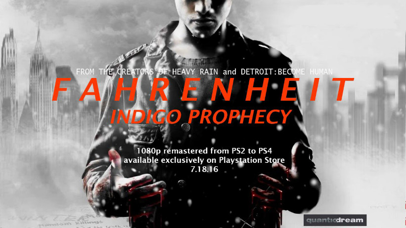 Fahrenheit: Indigo Prophecy chegará ao PS4 em julho