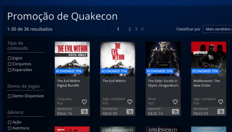 Sony anuncia promoção QuakeCon Sale na PSN; veja lista