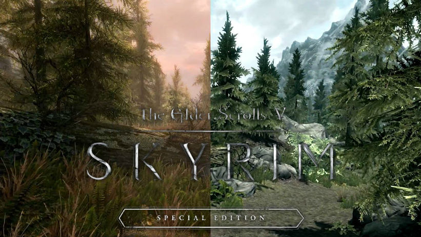 Compare: Skyrim Special Edition e Skyrim do PS3; grande diferença