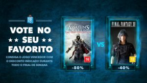 Vote!Final Fantasy XV ou Assassin’s Creed:  Qual você quer descontos?