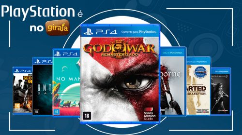 Conheça esta nova opção: Agora, PlayStation é no Girafa!