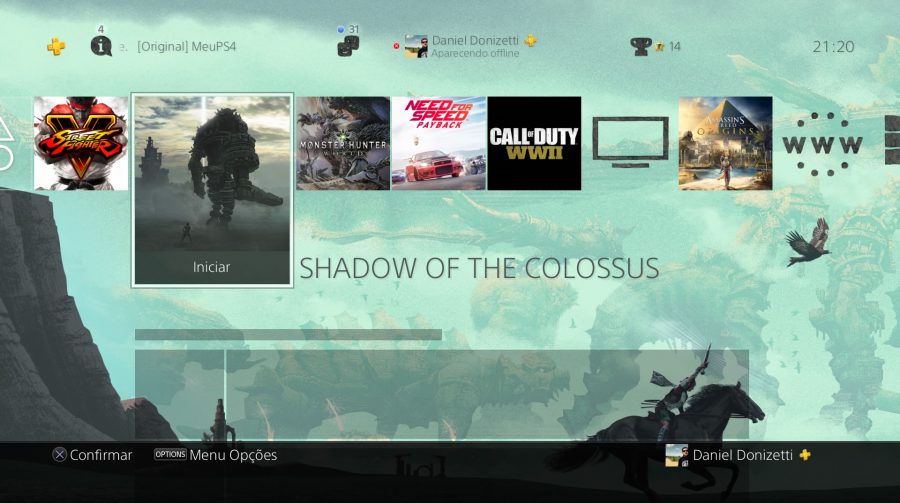 Sony oferece tema dinâmico gratuito de Shadow of the Colossus; resgate o seu!