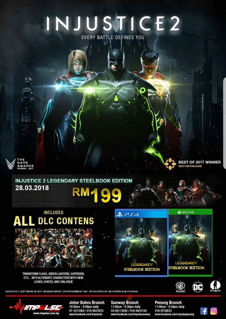 Injustice 2 legendary edition что входит