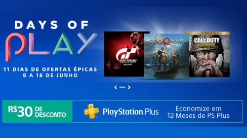 Começou! Promoção Days of Play oferece diversos descontos na PSN