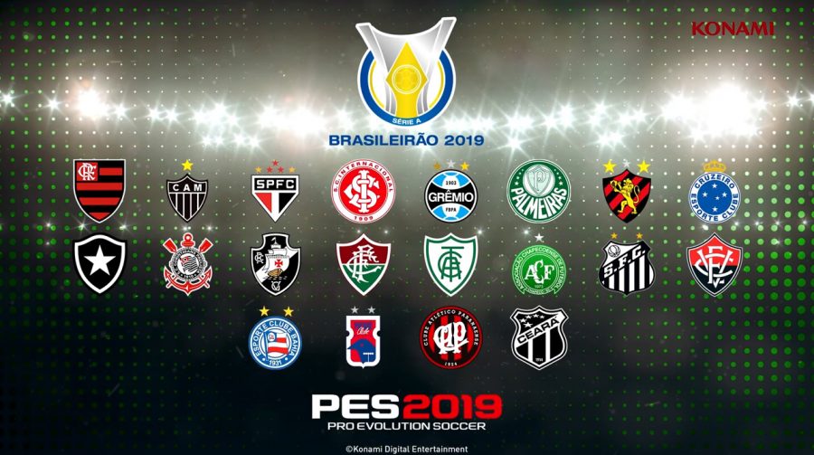 Konami anuncia Campeonato Brasileiro licenciado e outros times para o PES 2019