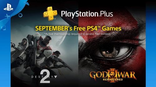 Sony oferece Destiny 2 e God of War 3 Remastered em setembro para PS Plus