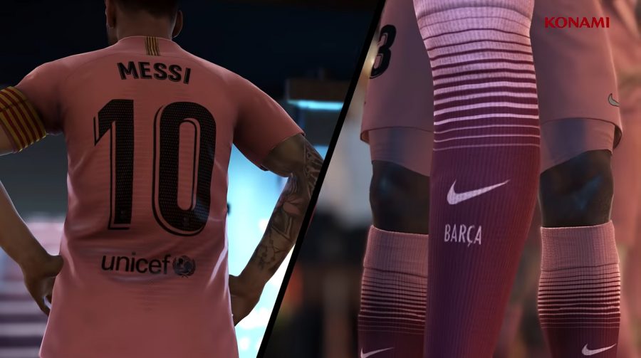 PES 2019 revela terceiro uniforme do Barcelona em trailer; veja