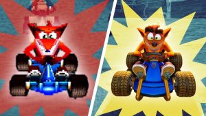 Compare: Crash Team Racing do PS1 vs. Crash Team Racing do PS4