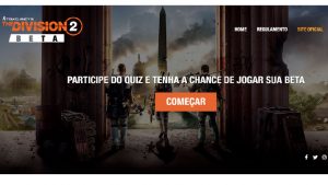Ubisoft promove QUIZ que distribui códigos do BETA de The Division 2