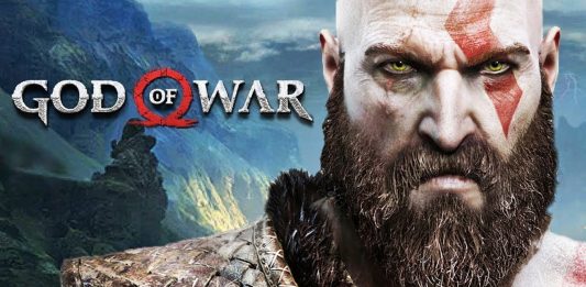 Imagem de capa com o rosto de Kratos, de God of War, e a logo do game