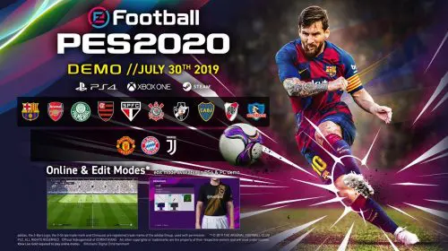 Chegou! DEMO do PES 2020 já está disponível na PS Store do Brasil