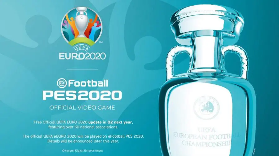 UEFA EURO 2020 chegará ao eFootball PES 2020 em abril