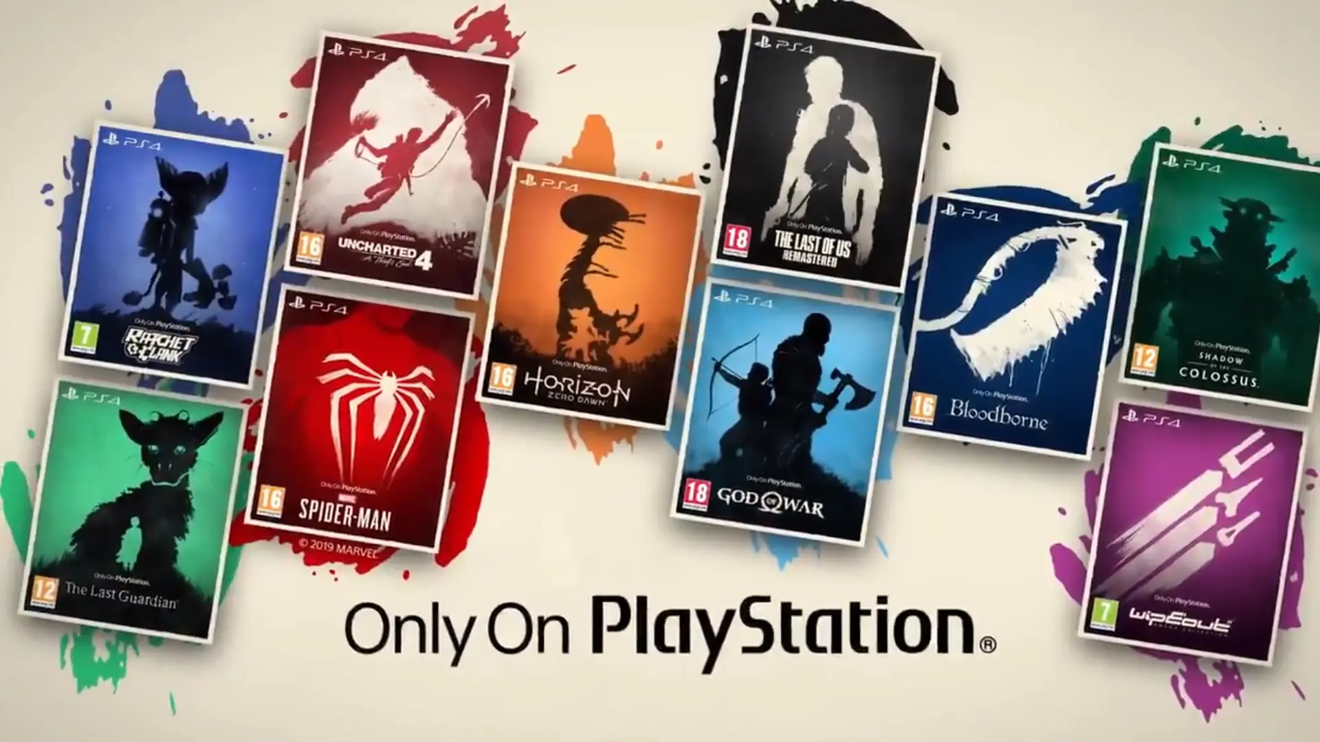 Capas de jogos exclusivos da PlayStation, que também estão disponíveis no PS5