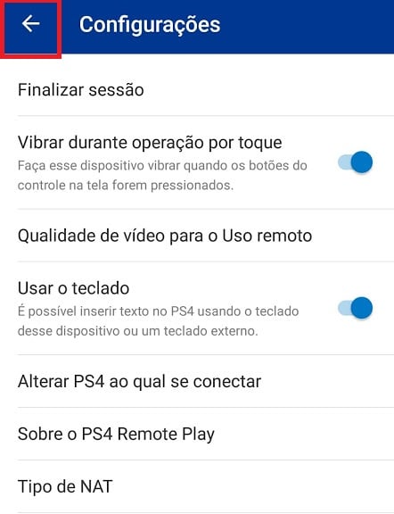 Remote Play chega ao Android; saiba como usar 6 Remote Play - Finalizar Sessão