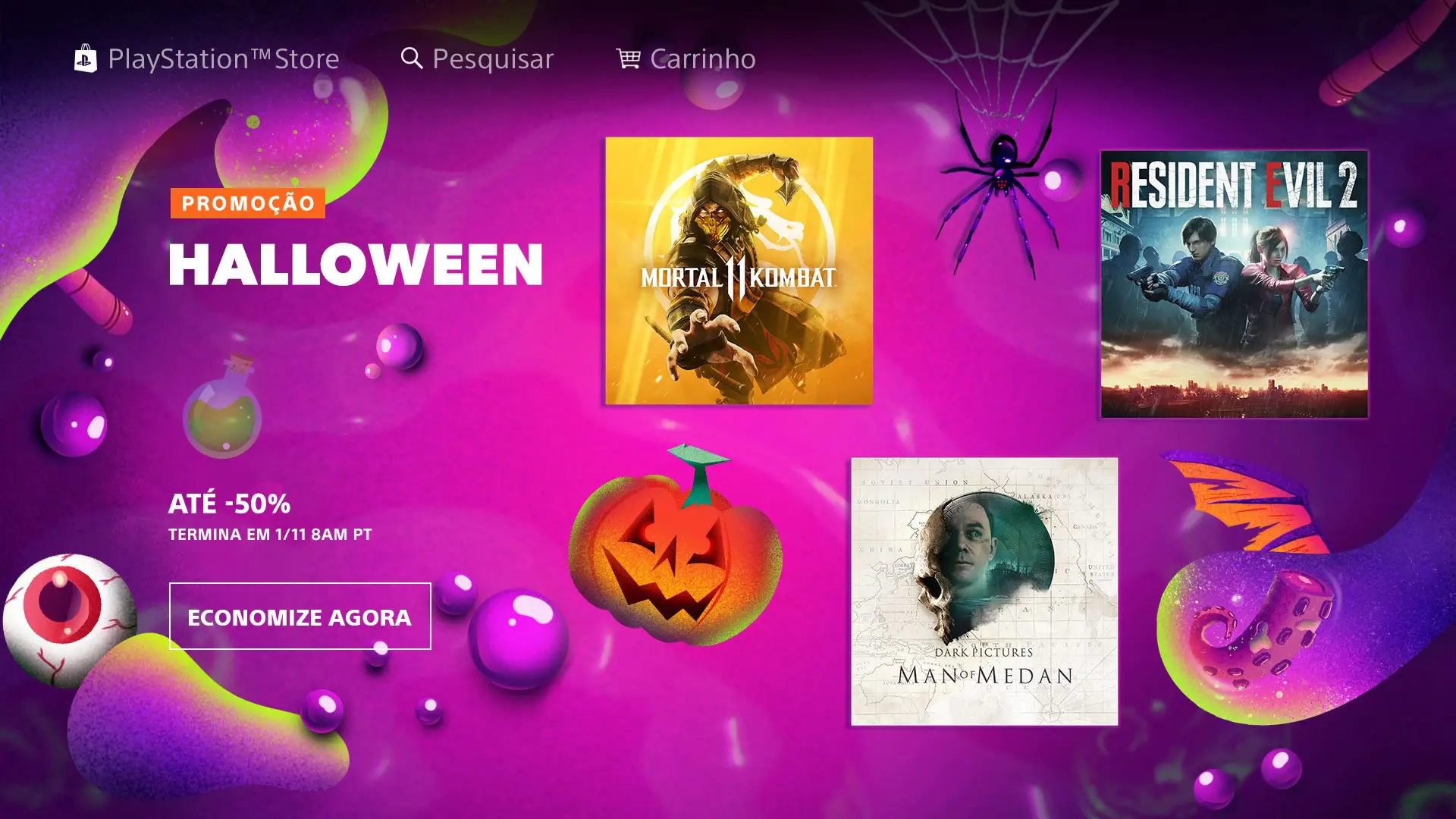 Promoção de Halloween: Sony baixa vários preços dos jogos na PS Store