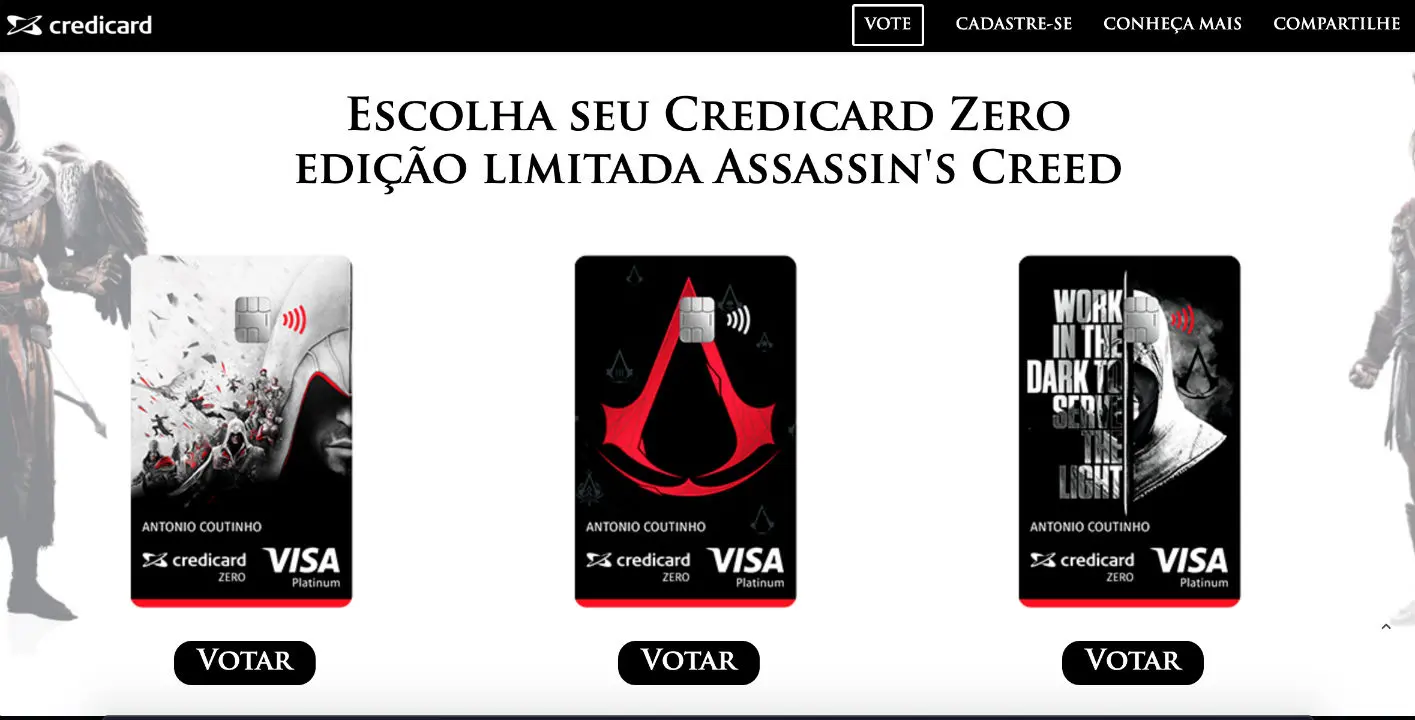 Ubisoft fará cartão de crédito personalizado de Assassin's Creed