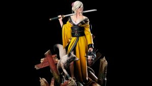 The Witcher: CD Projekt RED revela estatueta de Ciri usando um kimono