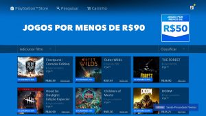 Sony monta lista de jogos por menos de R$90 na PS Store