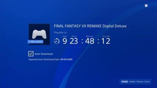 Final Fantasy VII Remake: data do pre-load é alterada
