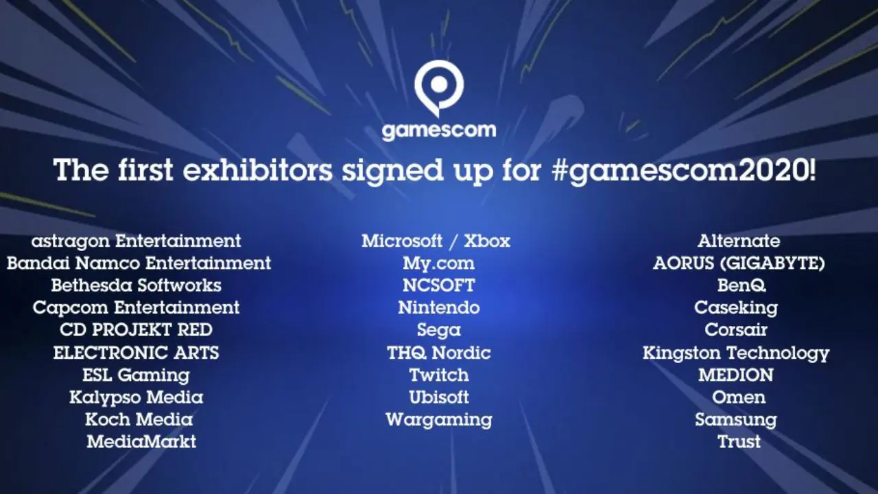 Empresas confirmam participação na Gamescom 2020; Sony ainda ausente