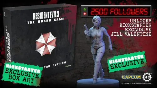 Jogo de tabuleiro de Resident Evil 3 busca financiamento no Kickstarter
