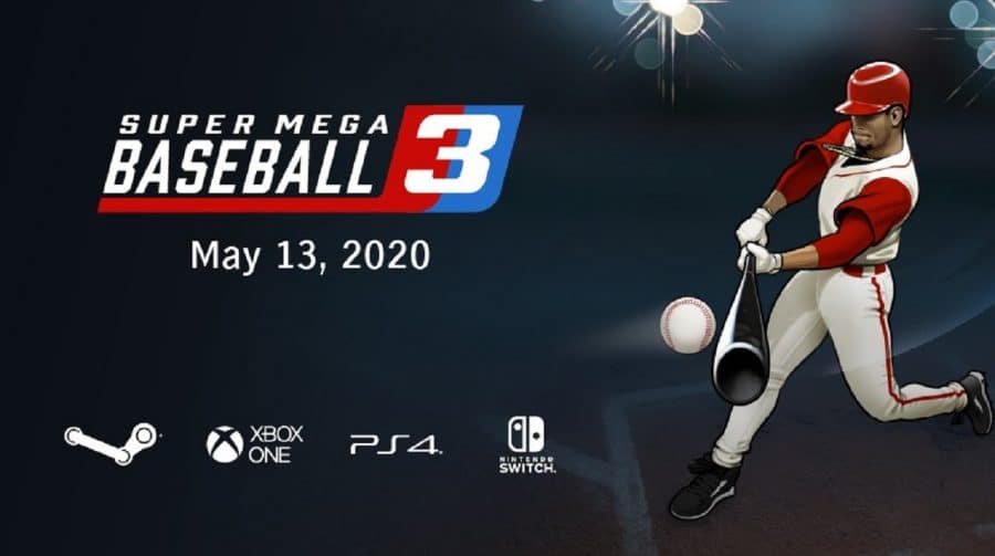 Super Mega Baseball 3 chegará em 13 de maio