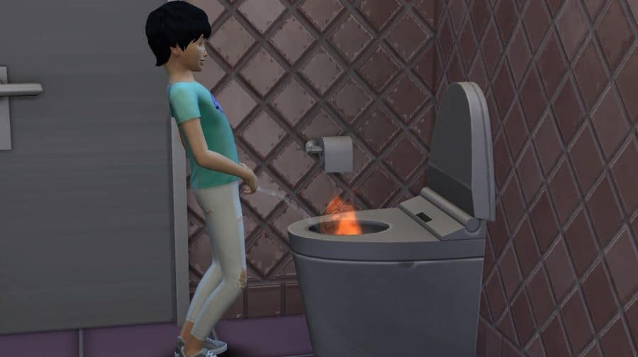 Tá pegando fogo, bicho! Bug em The Sims 4 faz personagens urinarem chamas