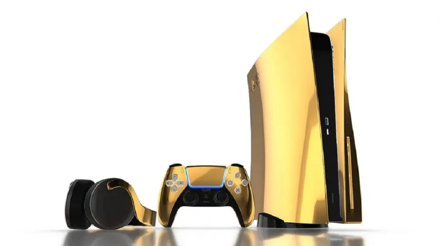 Ostentação: empresa anuncia edição do PS5 em ouro 24 quilates