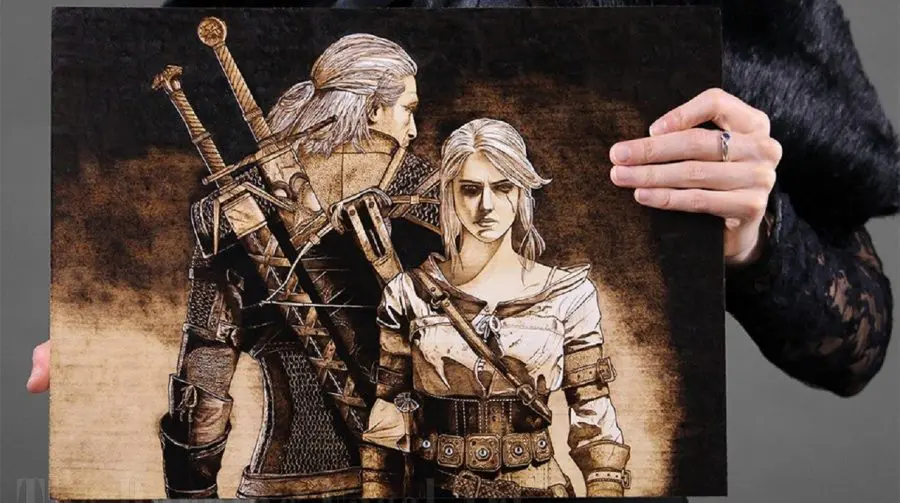 Igni! Fã cria arte impressionante de The Witcher 3 com pirografia
