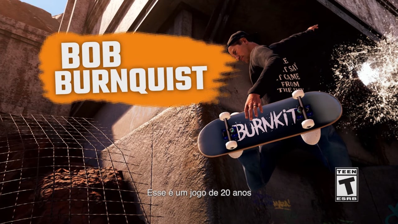 Tony Hawk's Pro Skater 1+2: teaser trailer anuncia Bob Burnquist, esports