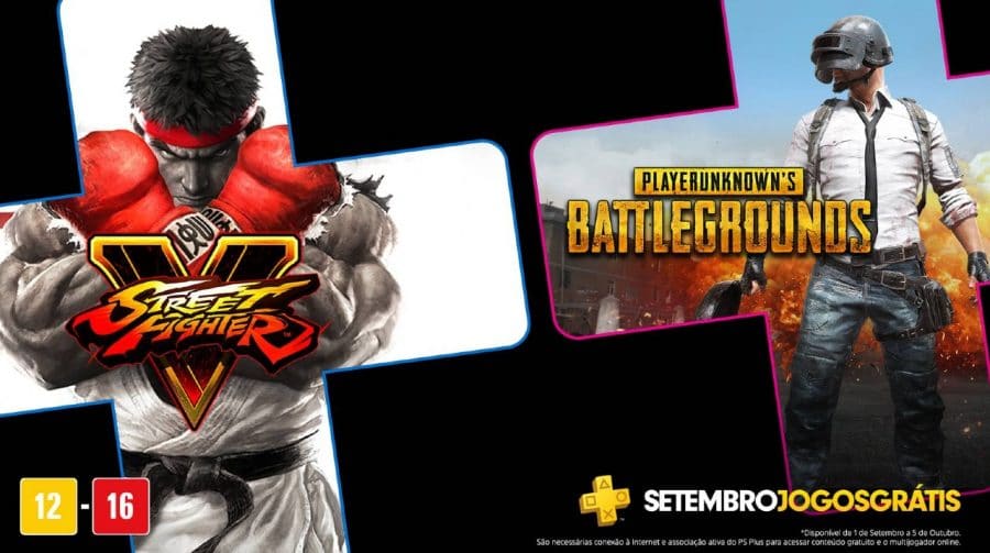 PS Plus de setembro de 2020 terá Street Fighter V e PUBG
