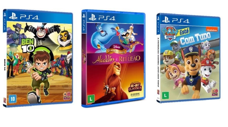 'Aladdin e O Rei Leão', Ben 10 e Patrulha Canina chegam em mídia física ao Brasil