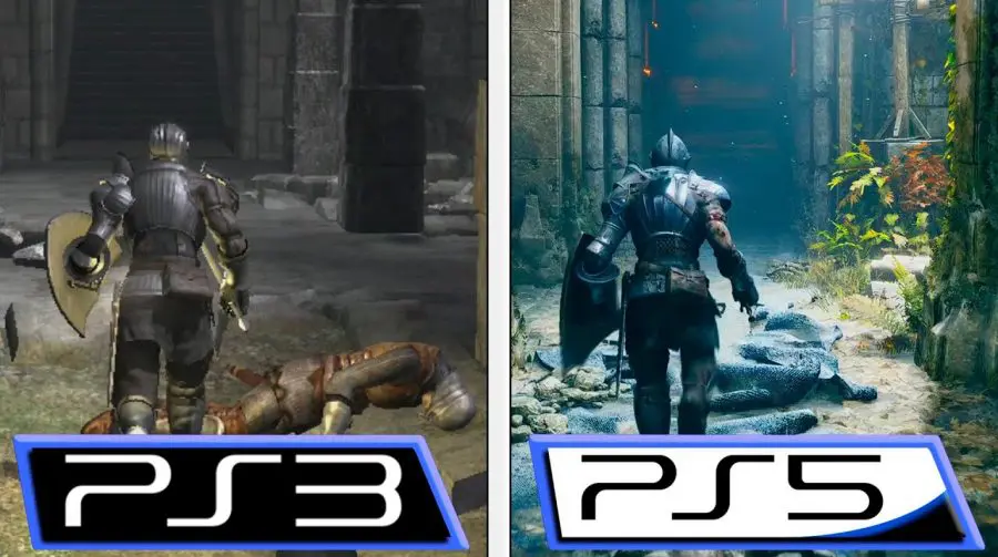 Gameplay faz comparação gráfica entre Demon's Souls de PS3 e PS5
