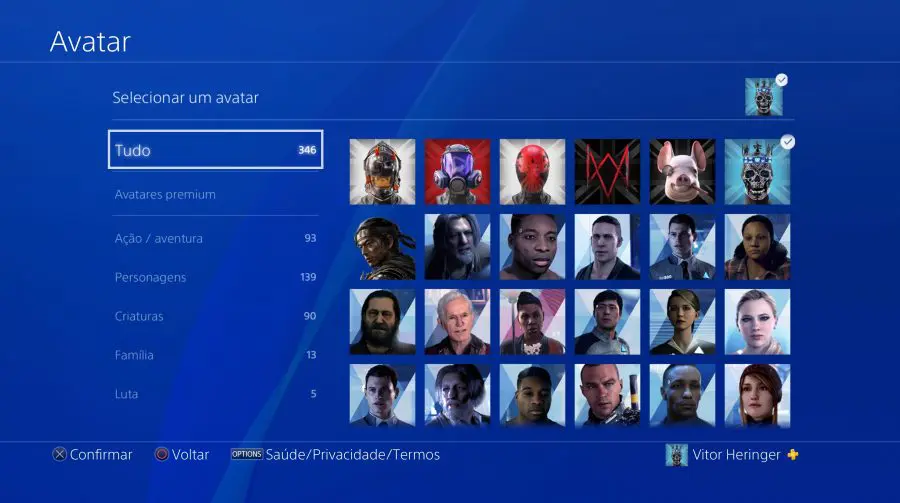 Veja todos os novos avatares gratuitos do update 8.0 do PS4