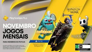 Sony revela PlayStation Plus de Novembro de 2020 com 3 jogos!