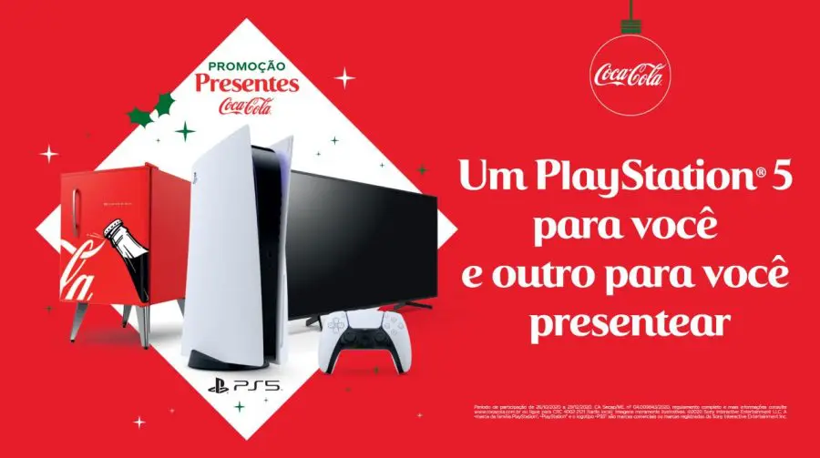 Coca-Cola e PlayStation se juntam em promoção e presentearão fãs com PS5