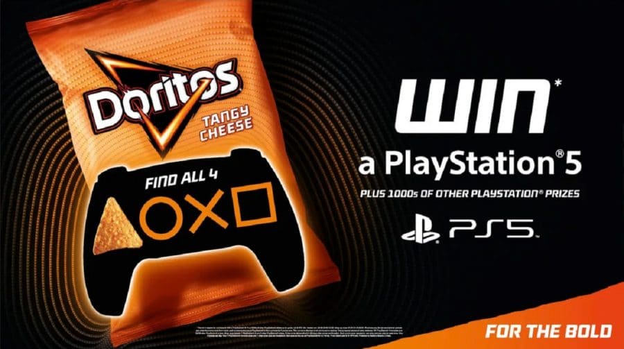 Sony forma parceria com a Doritos e distribui consoles PS5 na Europa