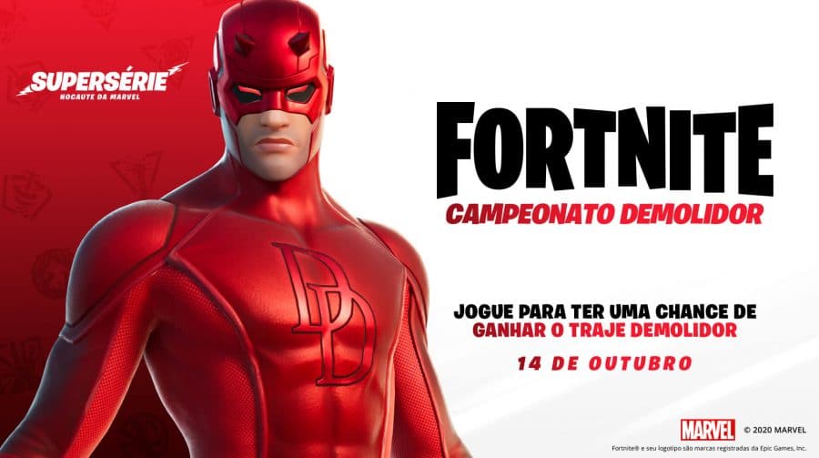 Mais um personagem da Marvel vira skin de Fortnite: o Demolidor