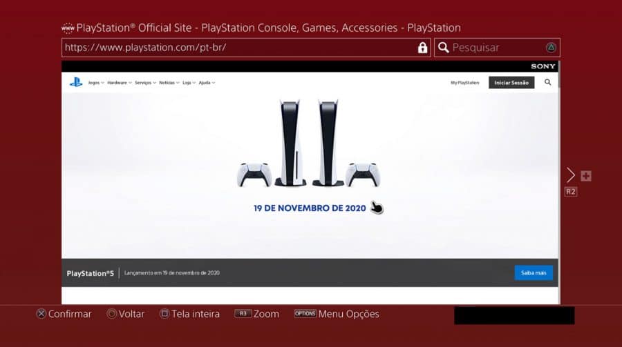 PS5 não terá navegador de Internet no lançamento, confirma dev da Sony